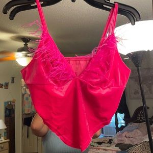 Hot Pink feather tank